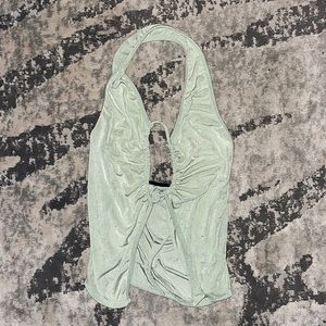 Saints 21 light green halter top